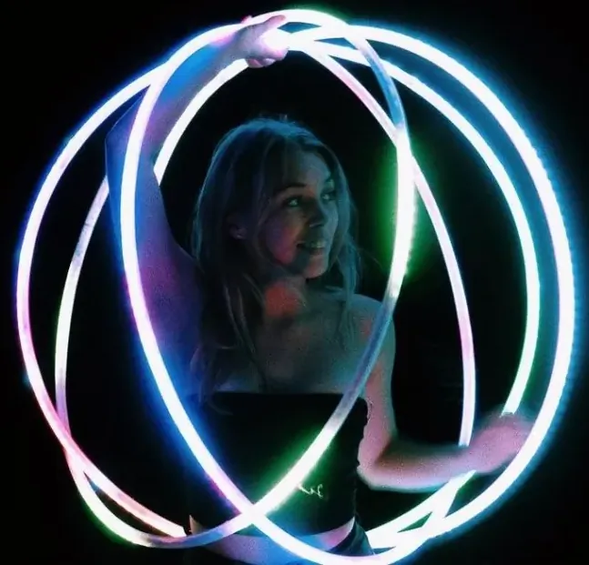 Photo of Sophia with hoops